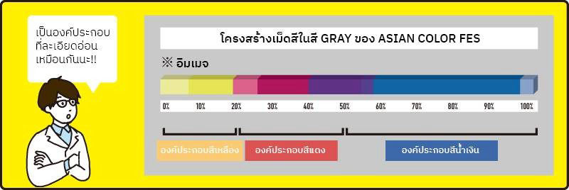 เกี่ยวกับความลับของสี GRAY ของ Asian Color FES